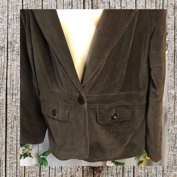 70’s brown corduroy blazer/jacket Single button up - Picture 6 of 12